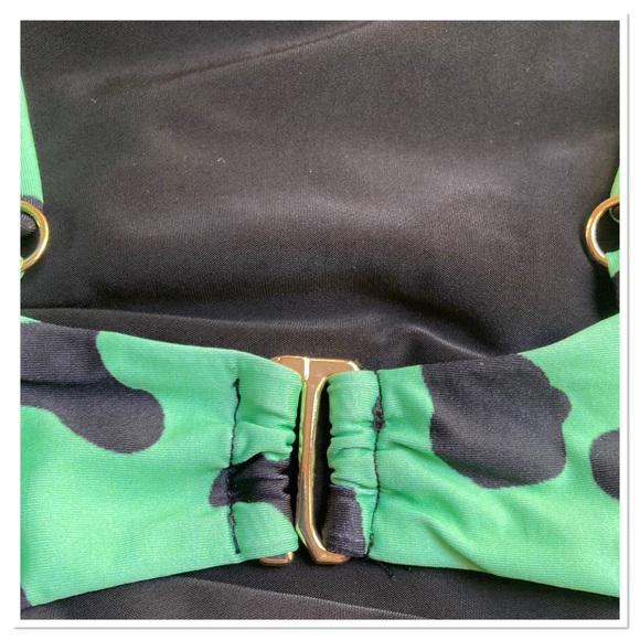 NWT Beach Riot Monokini High Cut Swimsuit Green Black Size XS - Picture 9 of 13